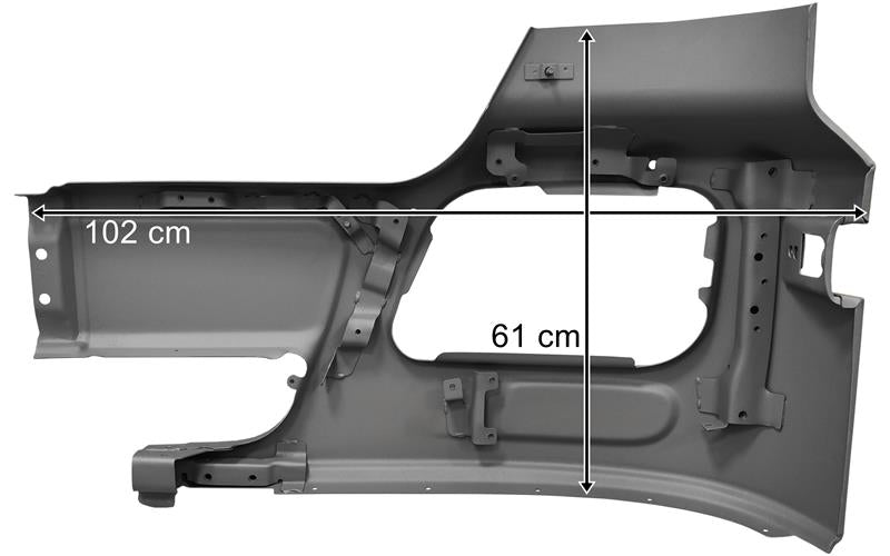 Mercedes Actros MP3 - Stötfångare höger metall