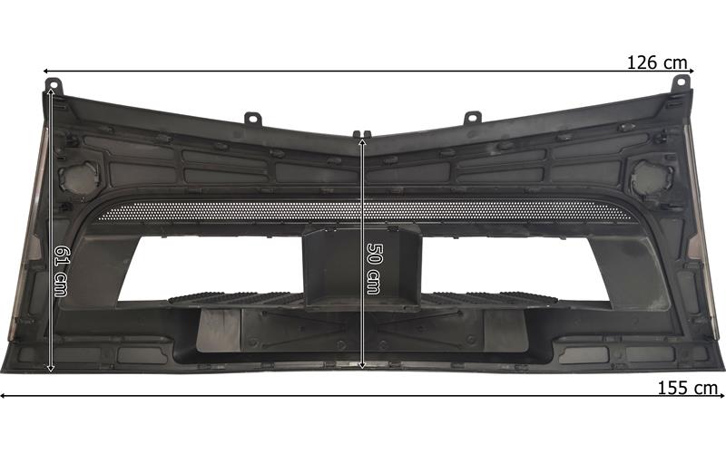 Mercedes Actros MP4/MP5 - Stötfångare mitten grå MEGA