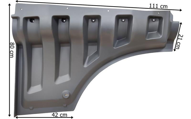 Mercedes Actros MP4 - Dörrförlängning höger grå 111x80x21 cm