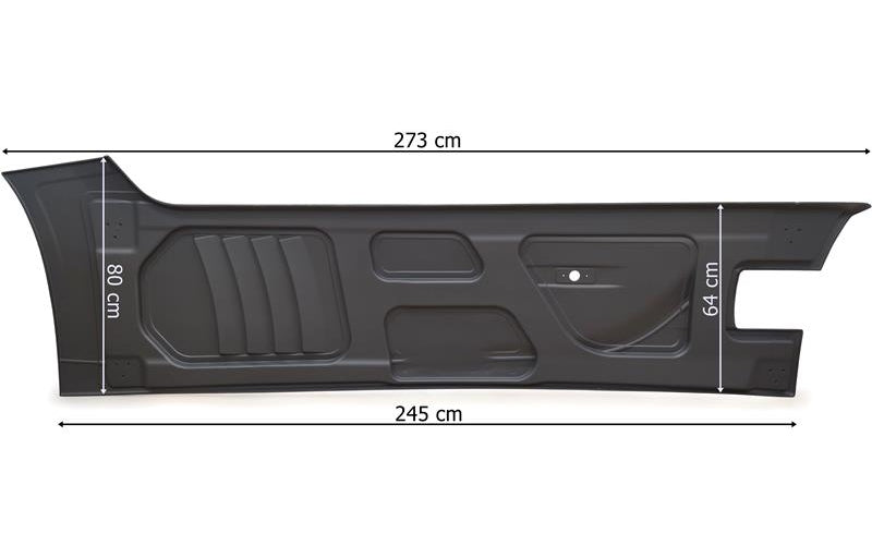 Mercedes Actros MP4/MP5 - Sidoskjol höger med hål grå
