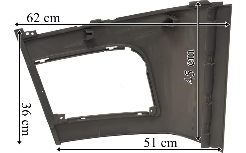 Mercedes Actros MP4/MP5 - Front spoiler höger grå MEGA