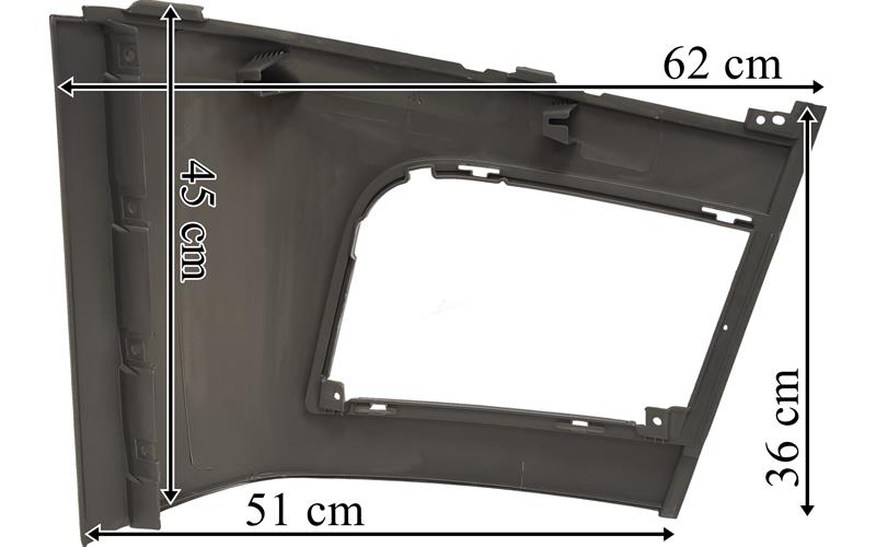 Mercedes Actros MP4/MP5 - Frontspoiler vänster grå MEGA