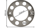 Universal - Navkapsel 10 hål metall (42,5 cm)