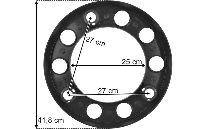 Universal - Navkapsel 10 hål plast 22.5 tum (41,8 cm)