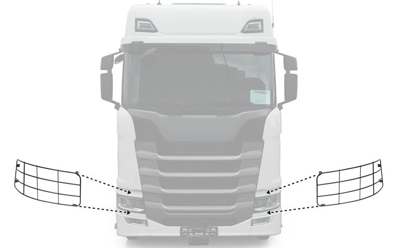 Scania Serie 7 R/S-serien - Strålkastargaller höger/vänster