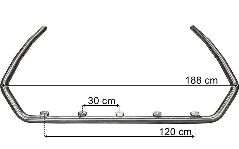 Scania Serie 7 G/P/R/S-serien - Takbåge rostfritt stål Ø70