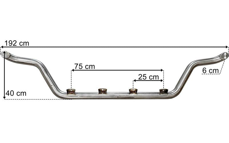 Scania Serie 7 G/P/R/S-serien - Takbåge rostfritt stål