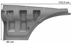 Mercedes Actros MP4 - Dörrförlängning höger grå 110,5x60 cm