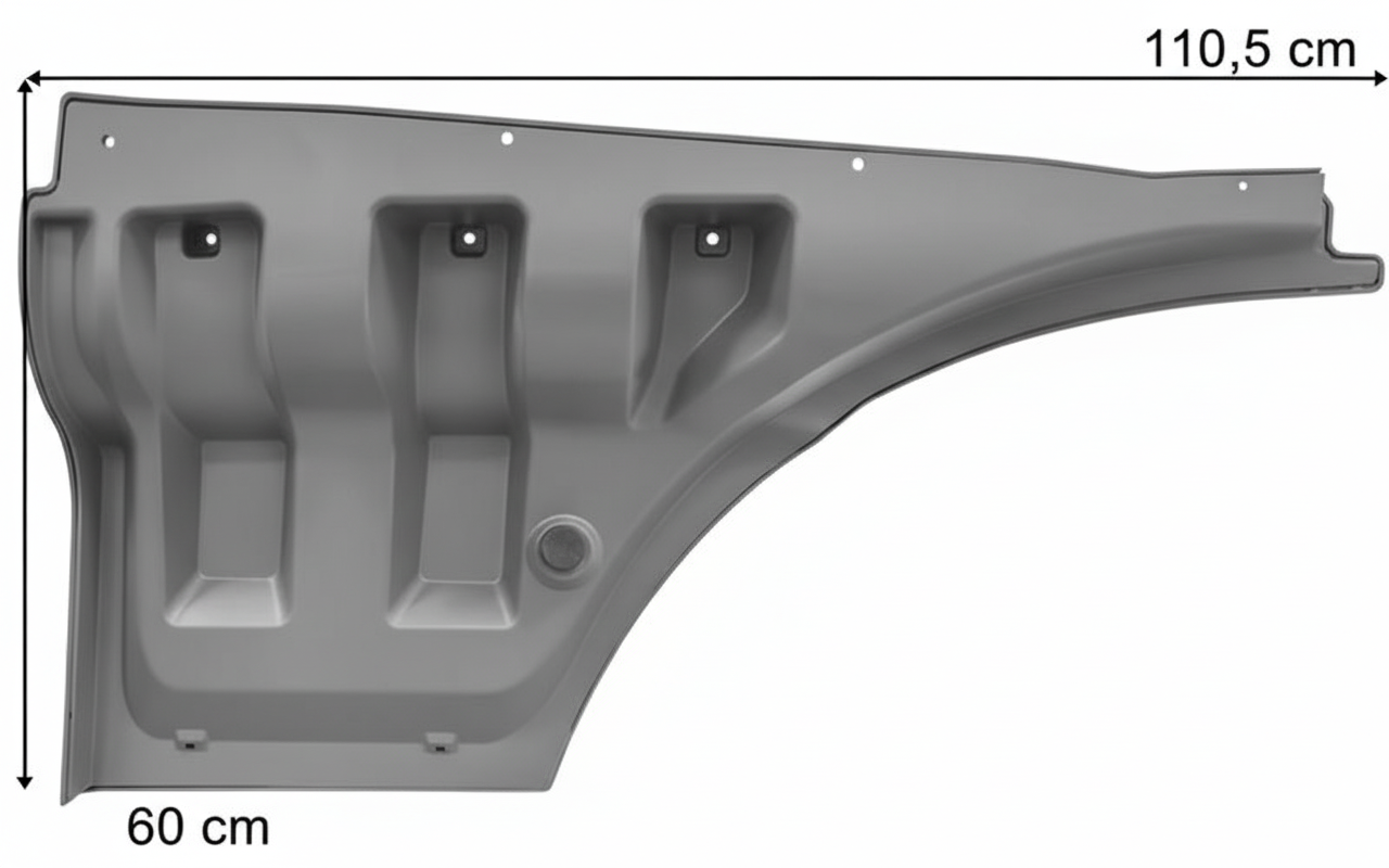 Mercedes Actros MP4 - Dörrförlängning höger grå 110,5x60 cm