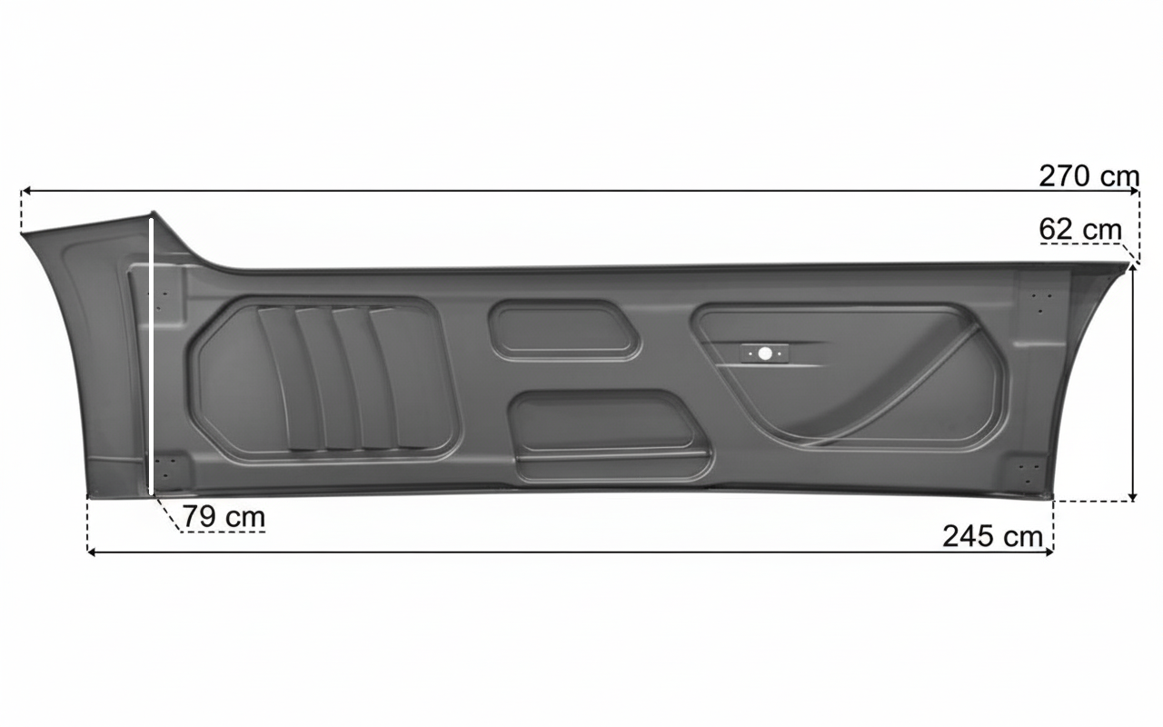 Mercedes Actros MP4/MP5 - Sidokjol höger grå