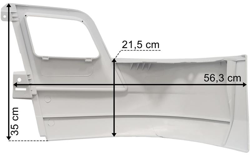 Mercedes Arocs - Stötfångarspoiler hyttbredd 2500 mm höger