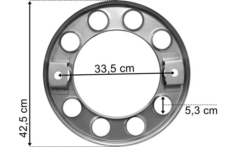 Universal - Navkapsel 10 Hål Grå 22.5"