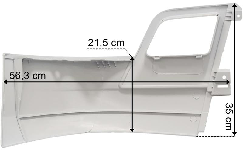Mercedes Arocs - Stötfångarspoiler hyttbredd 2500 mm vänster