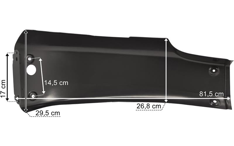 Scania Serie 5/6 - Stötfångare vänster metall