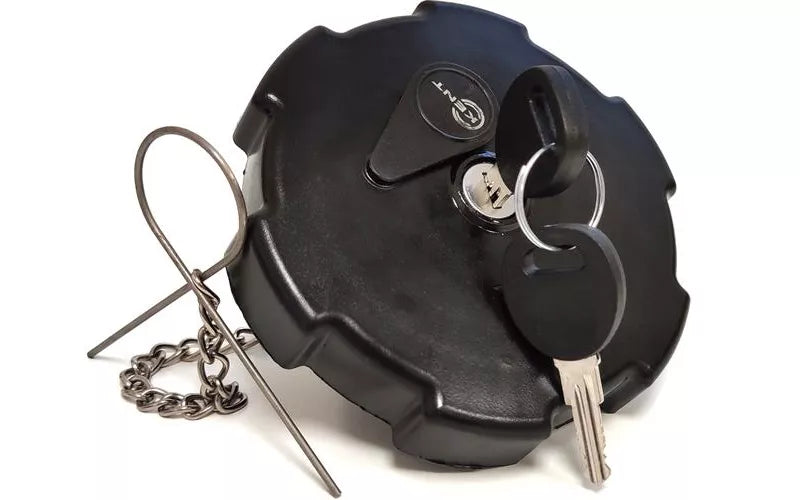Universal - Tanklock med nyckel - Ø80 mm, med kedja