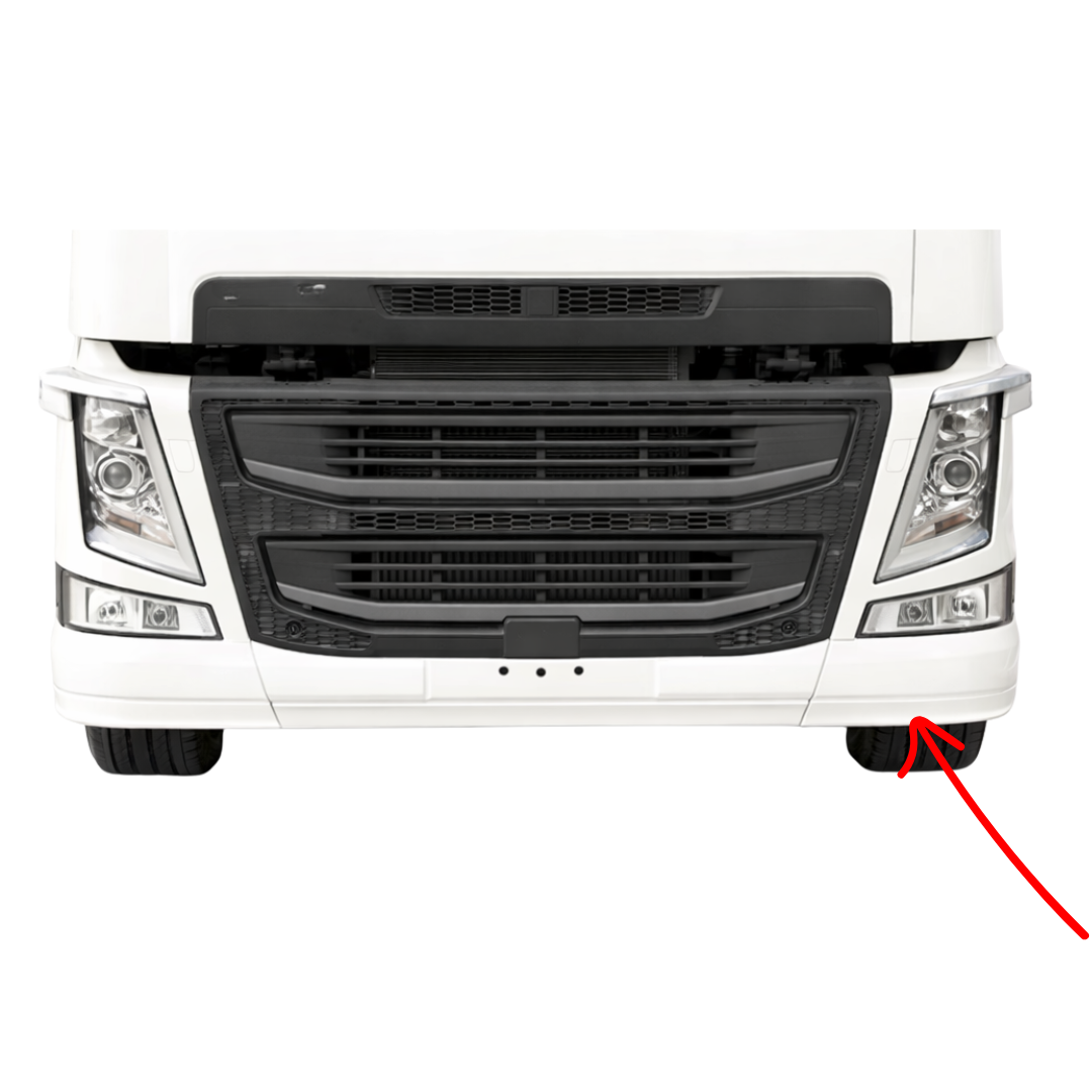 Volvo FH4/FH5 - Nedre stötfångarspoiler vänster grå utan gummi