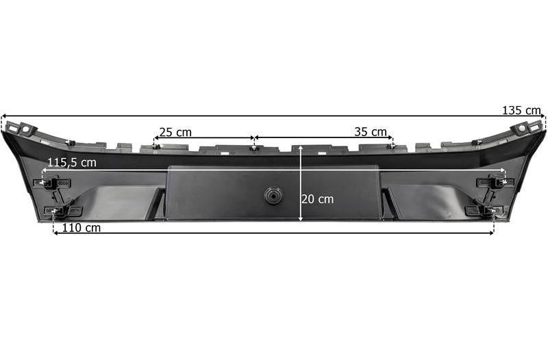 Volvo FH Aero - Stötfångare mitt grå